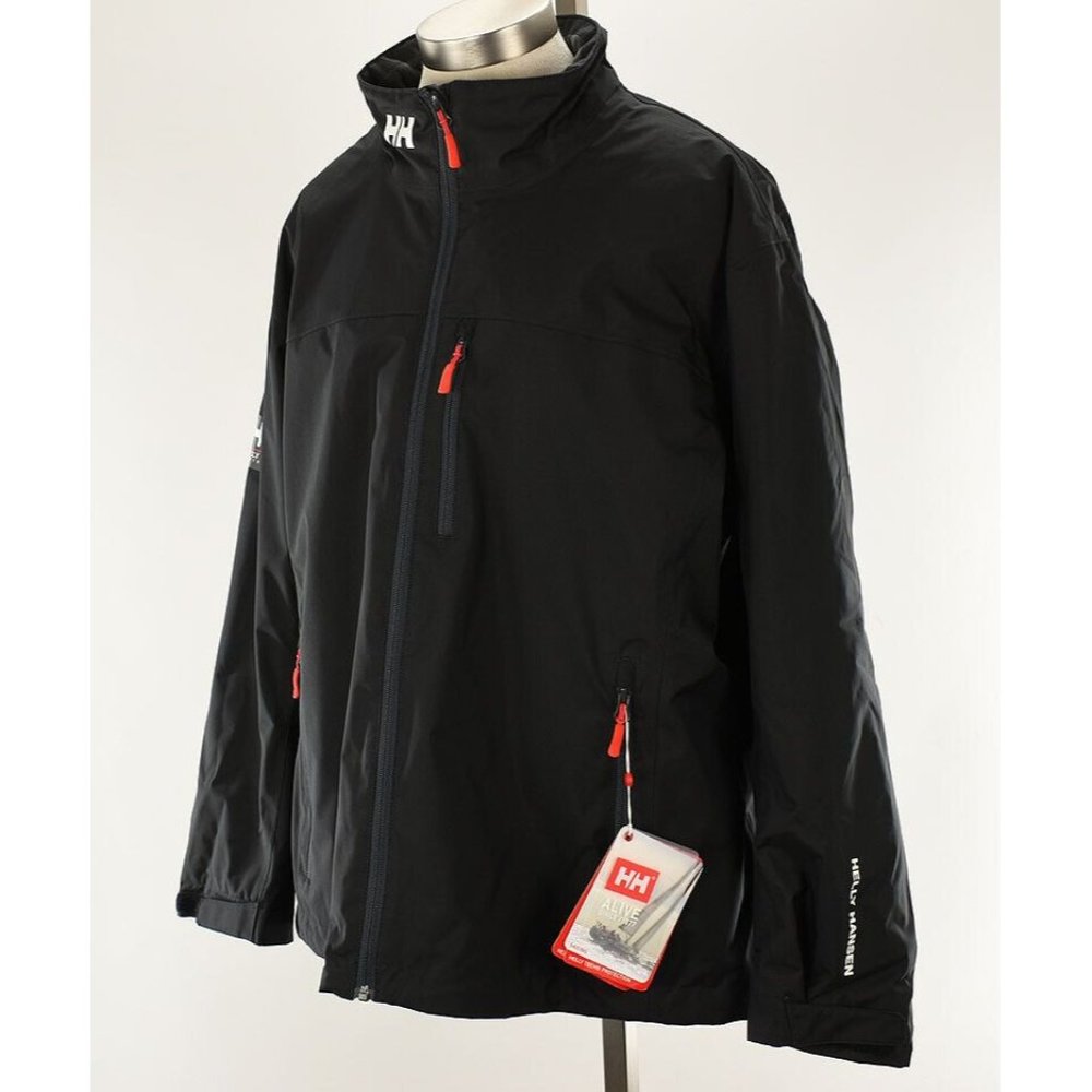 HELLY HANSEN Womens Black CREW MIDLAYER Water Resistant Jacket 4XL NWT